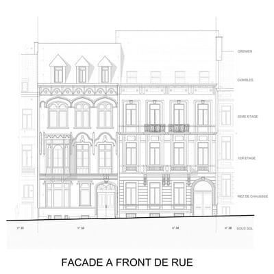 Architecte Bruxelles RUE DE L’ASSOCIATION 32 & 34, 1000 Bruxelles