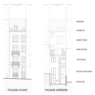 Permis d'urbanisme Bruxelles RUE GUSTAVE DEFNET 21, 1060 Saint-Gilles