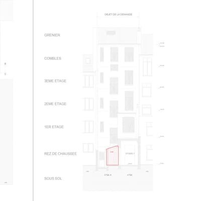 Permis d'urbanisme Bruxelles RUE DU PAGE 64 – 64A, 1050 Ixelles