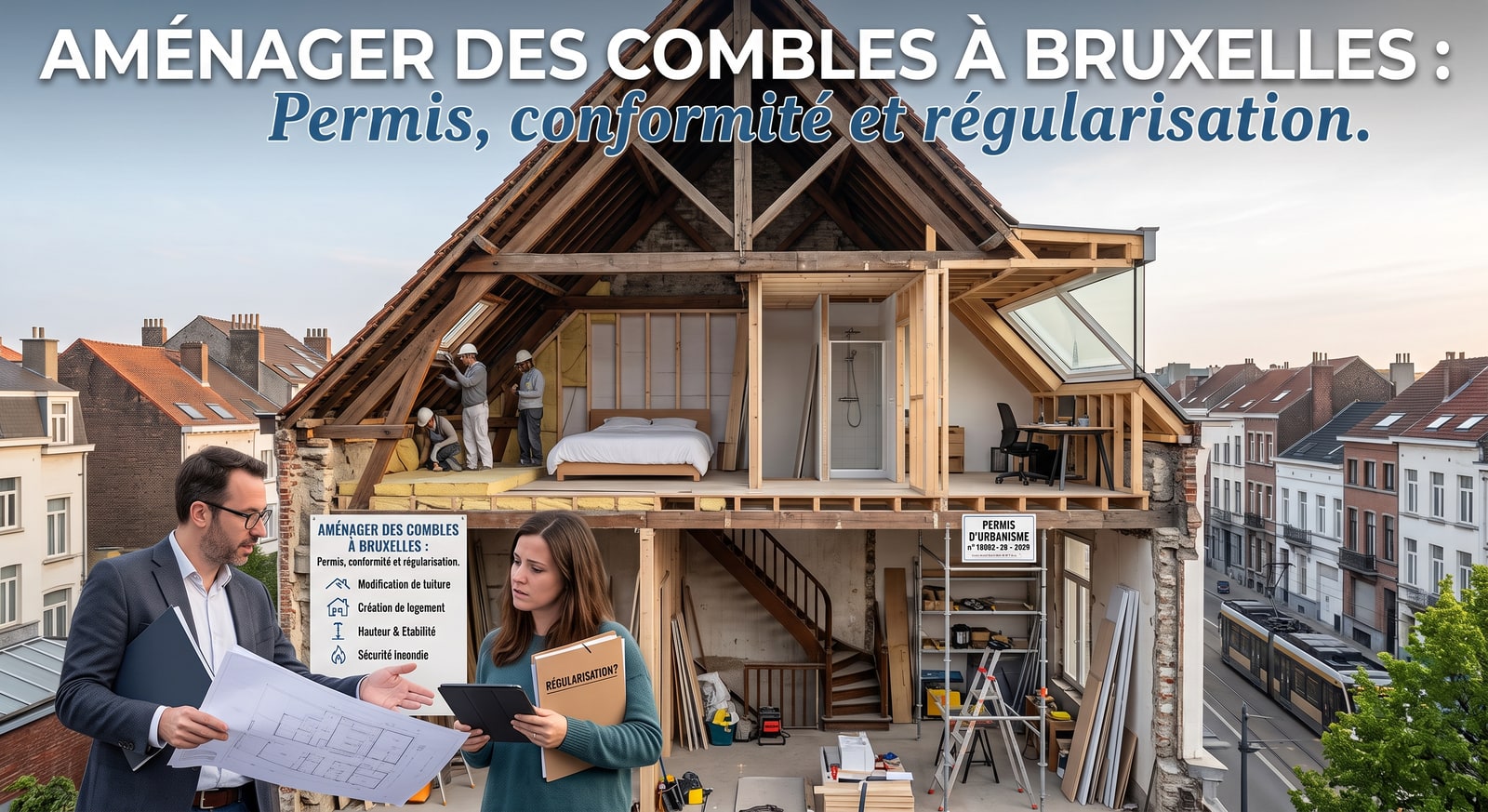 Aménager des combles à Bruxelles : permis, conformité et régularisation