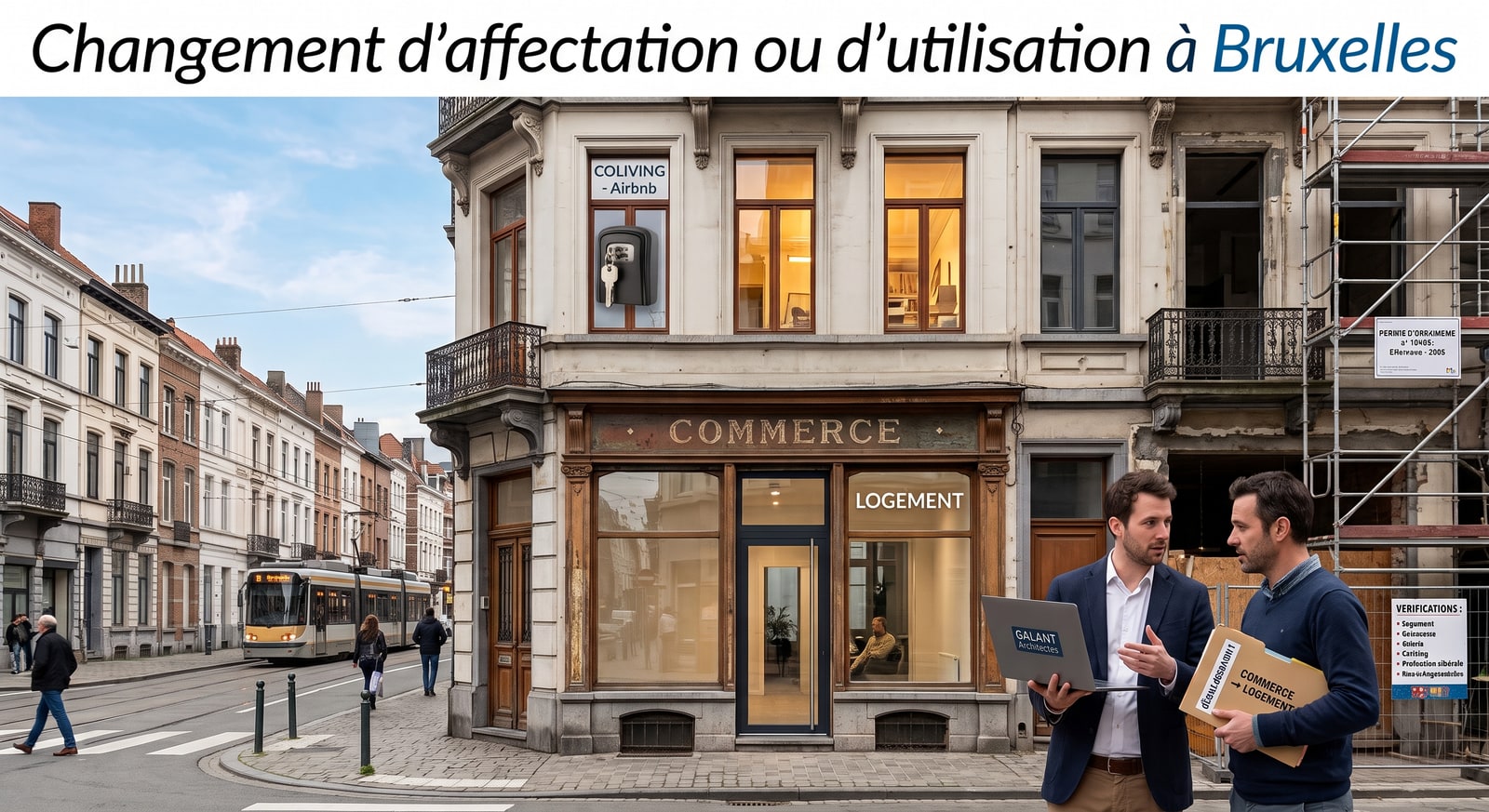 Changement d'affectation ou d'utilisation d'un bien à Bruxelles