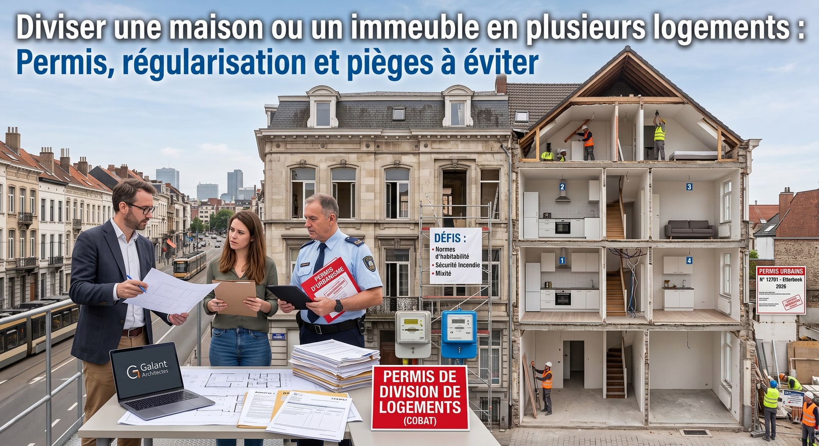 Diviser une maison ou un immeuble en plusieurs logements à Bruxelles